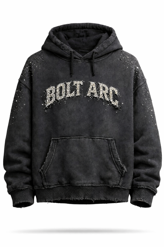 BOLTARC Embellished Vintage Hoodie